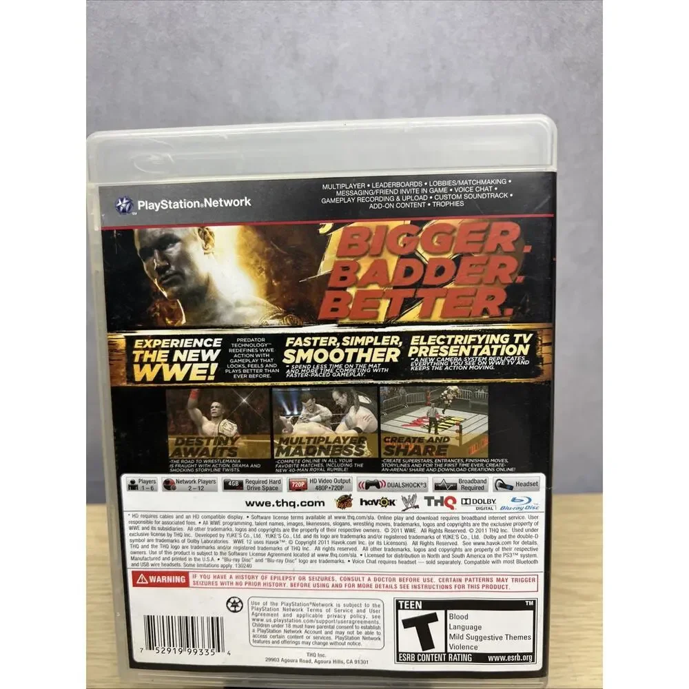 WWE'12 (Sony PlayStation 3, 2011)